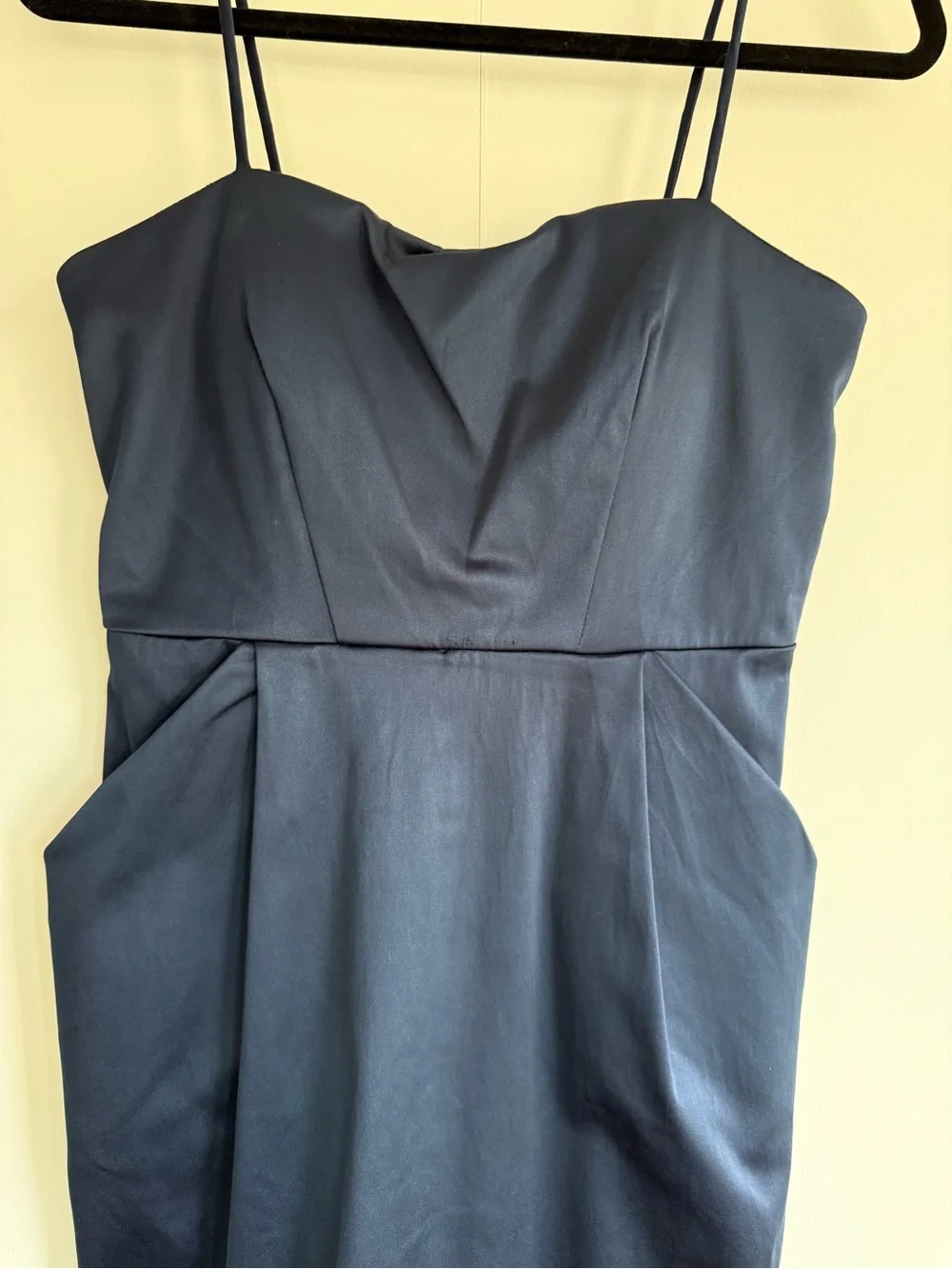 City Studio Navy Blue Mini Dress Size 5 NWT Sweetheart Pockets